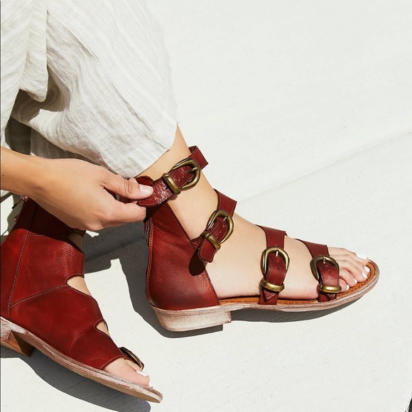 Free people ludlow boot sandals brick boho - Picture 1 of 11